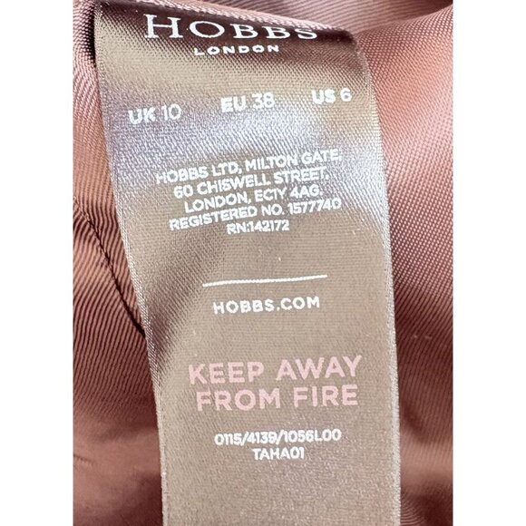 Hobbs London Collarless Jacket Blazer Tan Tweed US6 - Picture 6 of 7